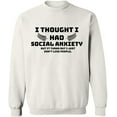 thumbnail image 1 of Unisex Crewneck Sweatshirt Slim Fit Long Sleeve Sweater - White X-Large, 1 of 2