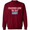 thumbnail image 1 of Unisex Crewneck Sweatshirt, Strangers The Best Candy, Slim Fit, Long Sleeve Sweater - Cardinal Red 3X-Large, 1 of 2
