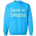 thumbnail image 1 of Unisex Crewneck Sweatshirt, Sweet As Pi, Slim Fit, Long Sleeve Sweater - Sapphire Large, 1 of 2