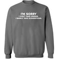 thumbnail image 1 of Unisex Crewneck Sweatshirt, Take Order Take Suggestions, Slim Fit, Long Sleeve Sweater - Graphite Heather Small, 1 of 2