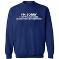 thumbnail image 1 of Unisex Crewneck Sweatshirt, Take Order Take Suggestions, Slim Fit, Long Sleeve Sweater - Navy Blue 3X-Large, 1 of 2