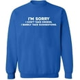 thumbnail image 1 of Unisex Crewneck Sweatshirt, Take Order Take Suggestions, Slim Fit, Long Sleeve Sweater - Royal Blue 3X-Large, 1 of 2
