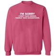 thumbnail image 1 of Unisex Crewneck Sweatshirt, Take Order Take Suggestions, Slim Fit, Long Sleeve Sweater - Safety Pink 3X-Large, 1 of 2