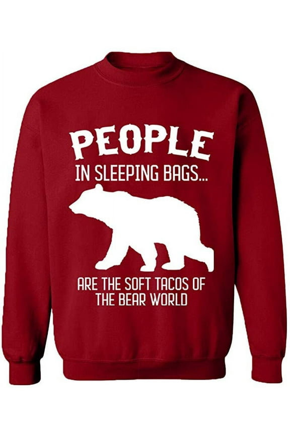 Unisex Crewneck Sweatshirt, The Bear World, Custom Sweater, Slim Fit, Long Sleeve Sweater - Antiquee Cherry Small