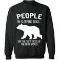 thumbnail image 1 of Unisex Crewneck Sweatshirt, The Bear World, Custom Sweater, Slim Fit, Long Sleeve Sweater - Dark Heather Small, 1 of 2