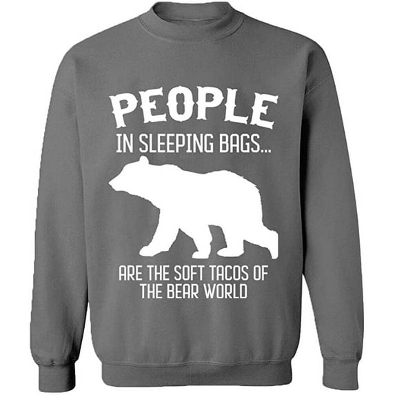 Unisex Crewneck Sweatshirt, The Bear World, Custom Sweater, Slim Fit, Long Sleeve Sweater - Graphite Heather 2X-Large