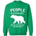 thumbnail image 1 of Unisex Crewneck Sweatshirt, The Bear World, Custom Sweater, Slim Fit, Long Sleeve Sweater - Irish Green 3X-Large, 1 of 2