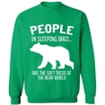 thumbnail image 1 of Unisex Crewneck Sweatshirt, The Bear World, Custom Sweater, Slim Fit, Long Sleeve Sweater - Irish Green Large, 1 of 2