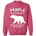 thumbnail image 1 of Unisex Crewneck Sweatshirt, The Bear World, Custom Sweater, Slim Fit, Long Sleeve Sweater - Safety Pink 2X-Large, 1 of 2