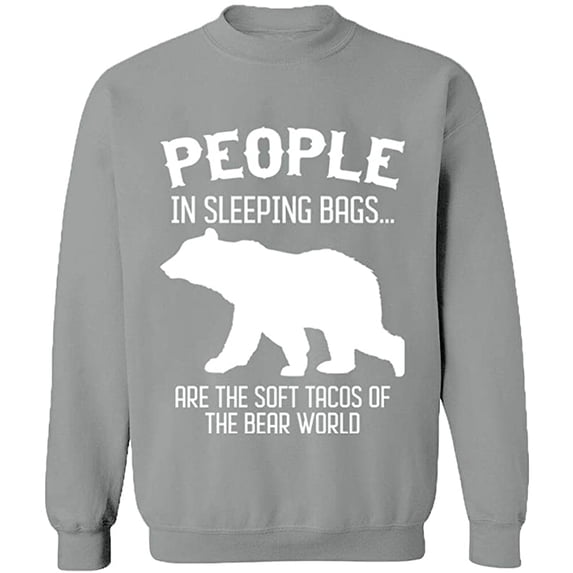 Unisex Crewneck Sweatshirt, The Bear World, Custom Sweater, Slim Fit, Long Sleeve Sweater - Sport Grey Medium