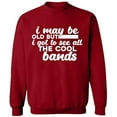 thumbnail image 1 of Unisex Crewneck Sweatshirt, The Cool Bands, Custom Sweater, Slim Fit, Long Sleeve Sweater - Antiquee Cherry Small, 1 of 1