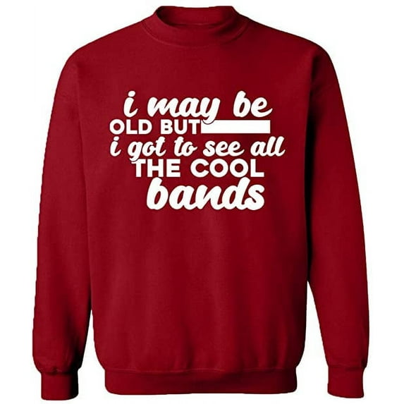 Unisex Crewneck Sweatshirt, The Cool Bands, Custom Sweater, Slim Fit, Long Sleeve Sweater - Antiquee Cherry Small