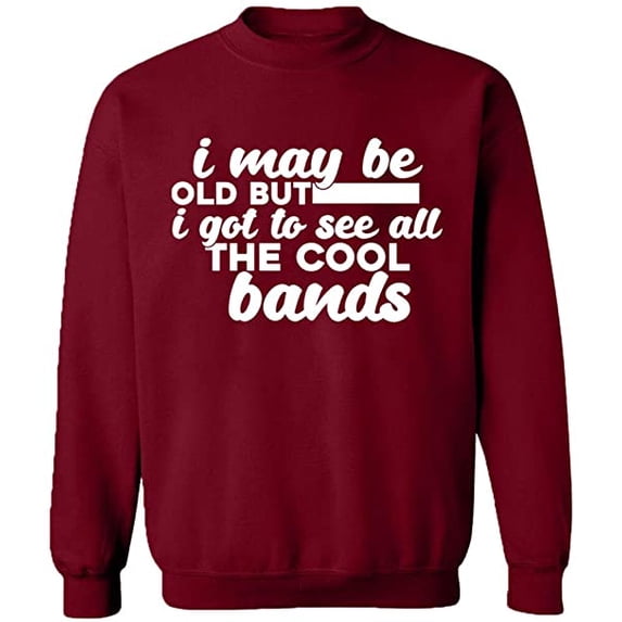 Unisex Crewneck Sweatshirt, The Cool Bands, Custom Sweater, Slim Fit, Long Sleeve Sweater - Cardinal Red Large