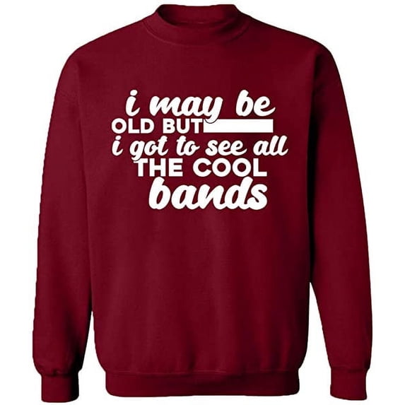 Unisex Crewneck Sweatshirt, The Cool Bands, Custom Sweater, Slim Fit, Long Sleeve Sweater - Cardinal Red X-Large