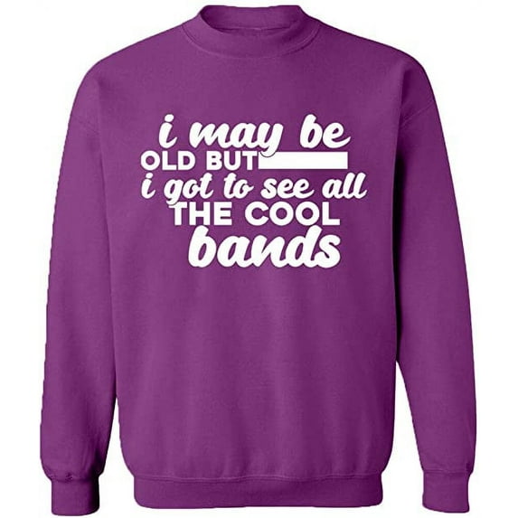 Unisex Crewneck Sweatshirt, The Cool Bands, Custom Sweater, Slim Fit, Long Sleeve Sweater - Purple Large