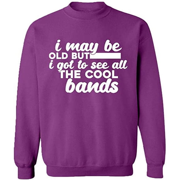 Unisex Crewneck Sweatshirt, The Cool Bands, Custom Sweater, Slim Fit, Long Sleeve Sweater - Purple Small