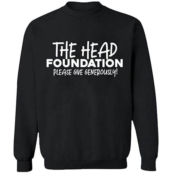 Unisex Crewneck Sweatshirt, The Head Foundation, Slim Fit, Long Sleeve Sweater - Black Small