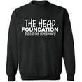 thumbnail image 1 of Unisex Crewneck Sweatshirt, The Head Foundation, Slim Fit, Long Sleeve Sweater - Dark Heather Small, 1 of 2