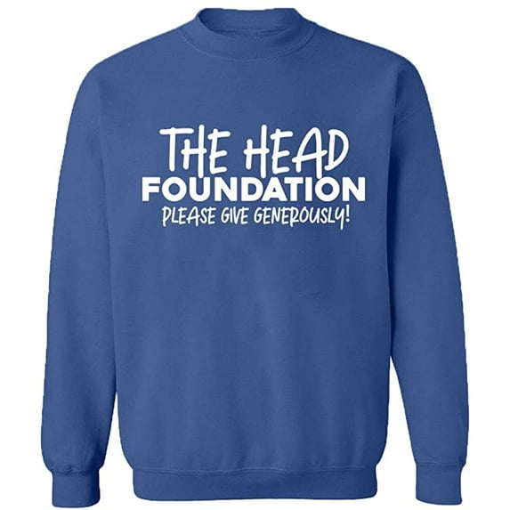 Unisex Crewneck Sweatshirt, The Head Foundation, Slim Fit, Long Sleeve Sweater - Indigo Blue 3X-Large