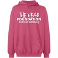 thumbnail image 1 of Unisex Crewneck Sweatshirt, The Head Foundation, Slim Fit, Long Sleeve Sweater - Safety Pink 2X-Large, 1 of 2