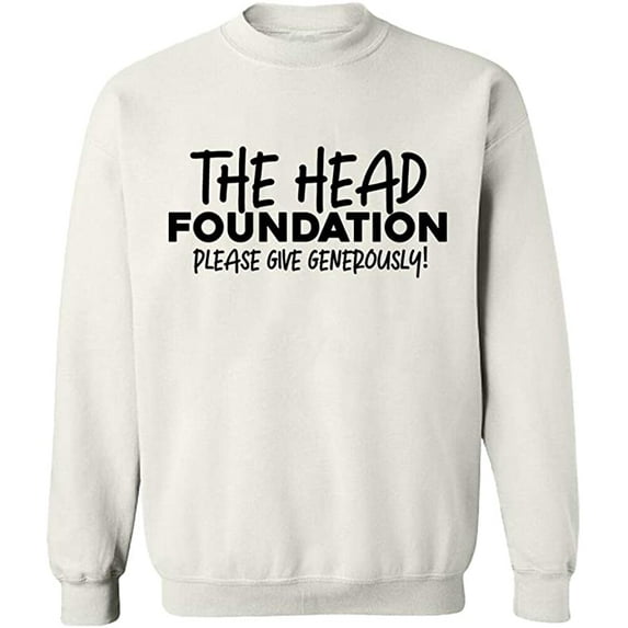 Unisex Crewneck Sweatshirt, The Head Foundation, Slim Fit, Long Sleeve Sweater - White X-Large