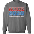 thumbnail image 1 of Unisex Crewneck Sweatshirt, Trump 2020, Custom Sweater, Slim Fit, Long Sleeve Sweater - Graphite Heather X-Large, 1 of 2