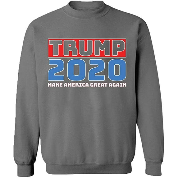Unisex Crewneck Sweatshirt, Trump 2020, Custom Sweater, Slim Fit, Long Sleeve Sweater - Graphite Heather X-Large