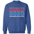 thumbnail image 1 of Unisex Crewneck Sweatshirt, Trump 2020, Custom Sweater, Slim Fit, Long Sleeve Sweater - Indigo Blue X-Large, 1 of 2