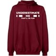 thumbnail image 1 of Unisex Crewneck Sweatshirt, Underestimate Me That'll Be Fun, Slim Fit, Long Sleeve Sweater - Cardinal Red Medium, 1 of 2