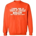 thumbnail image 1 of Unisex Crewneck Sweatshirt, Understand Binary Math, Slim Fit, Long Sleeve Sweater - Orange 2X-Large, 1 of 2
