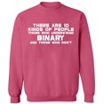thumbnail image 1 of Unisex Crewneck Sweatshirt, Understand Binary Math, Slim Fit, Long Sleeve Sweater - Safety Pink Large, 1 of 2