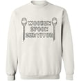 thumbnail image 1 of Unisex Crewneck Sweatshirt, Wooden Spoon Survivor, Custom Sweater, Slim Fit, Long Sleeve Sweater - White Small, 1 of 2