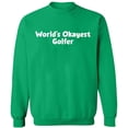 thumbnail image 1 of Unisex Crewneck Sweatshirt, World's Okayest Golfer, Custom Sweater, Slim Fit, Long Sleeve Sweater - Irish Green 3X-Large, 1 of 2