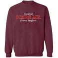 thumbnail image 1 of Unisex Crewneck Sweatshirt, You Can't Scare Me, Custom Sweater, Slim Fit, Long Sleeve Sweater - Maroon Large, 1 of 2