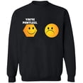 thumbnail image 1 of Unisex Crewneck Sweatshirt, You're Pointless, Custom Sweater, Slim Fit, Long Sleeve Sweater - Black Large, 1 of 2
