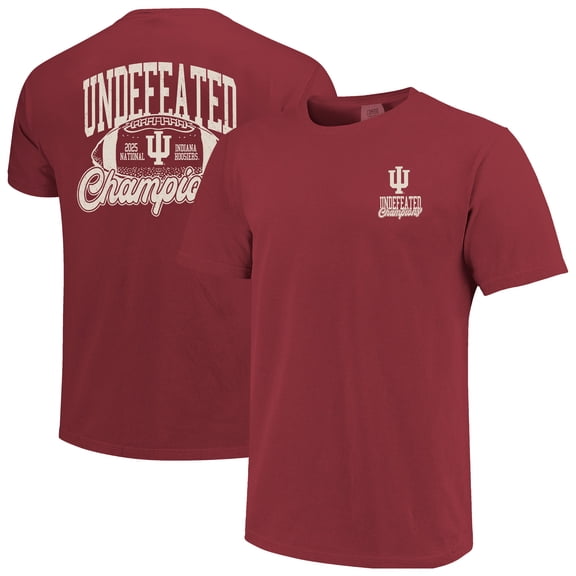 Unisex Crimson Indiana Hoosiers College Football Playoff 2025 National Champions Undefeated T-Shirt