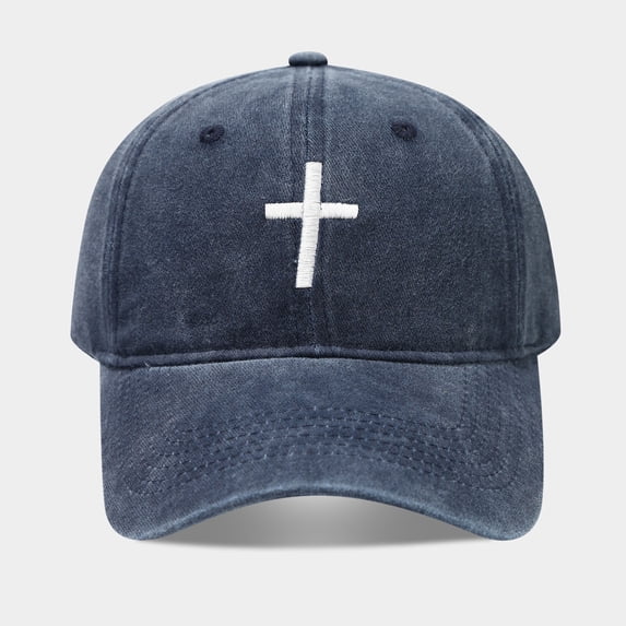 Unisex Cross-Stitch Baseball Cap Adjustable Vintage Dad Hat Men'S Washed Cotton Embroidered Baseball Cap Rugged Baseball Cap Classic Lightweight Summer Sun Hat 1Pc Adult Hat