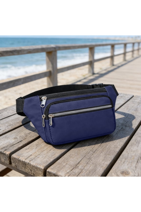 Unisex Crossbody Waist Bag, Large Capacity Hip Pack with Adjustable Strap - Perfect for Outdoor Sports, Travel, Hiking, Cycling