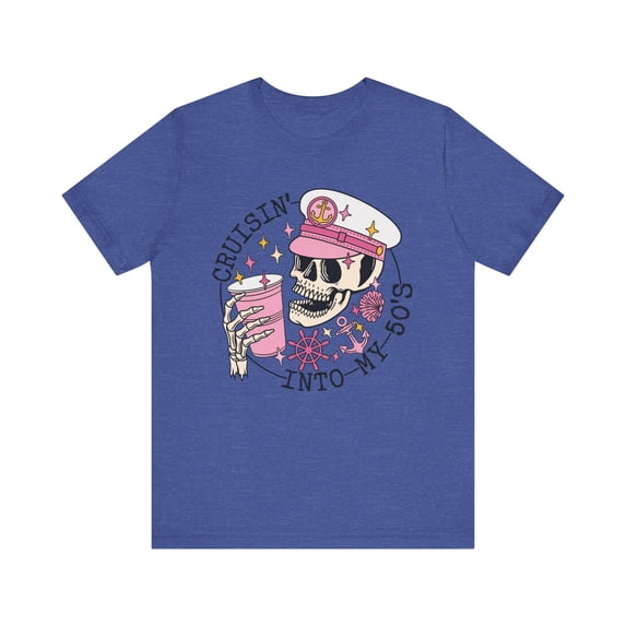 Unisex Crusin' Into My 50's Birthday Cruise Cotton Shirt