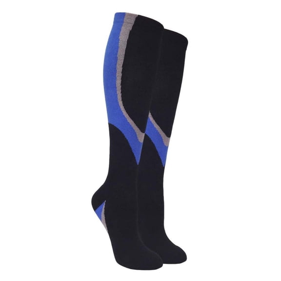 Unisex Cushioned Support Socks for All-Day Comfort, Reinforced Heel & Toe, Solid Black-Blue Grey, Small-Medium