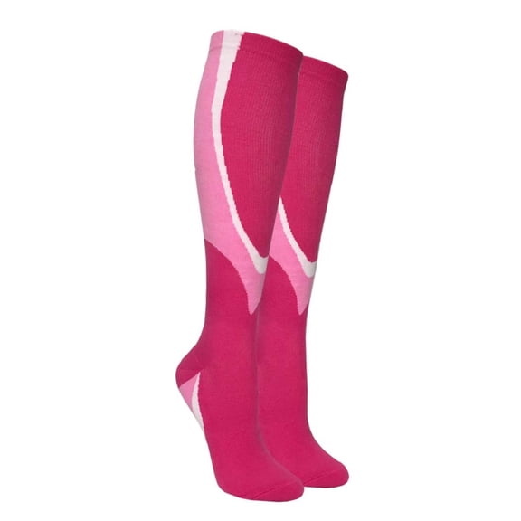 Unisex Cushioned Support Socks for All-Day Comfort, Reinforced Heel & Toe, Solid Fuchsia-Pink, Small-Medium