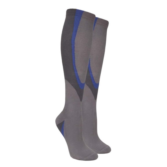 Unisex Cushioned Support Socks for All-Day Comfort, Reinforced Heel & Toe, Solid Grey-Charcoal Blue, Small-Medium