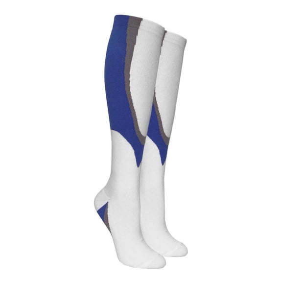 Unisex Cushioned Support Socks for All-Day Comfort, Reinforced Heel & Toe, Solid White-Blue Grey, Small-Medium