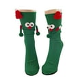 thumbnail image 1 of Unisex Cute 3D Socks Soft Crew Stocks Holiday Gifts for Couple Friends Family Green Free Size, 1 of 3