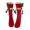thumbnail image 1 of Unisex Cute 3D Socks Soft Crew Stocks Holiday Gifts for Couple Friends Family Red Free Size, 1 of 5
