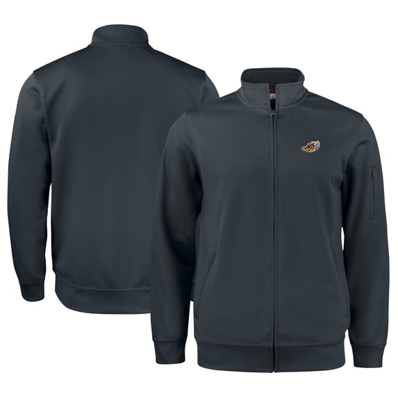 Unisex Cutter & Buck Black Akron RubberDucks Clique Lift Eco Performance Full-Zip Jacket