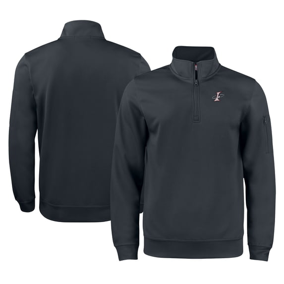 Unisex Cutter & Buck Black Albuquerque Isotopes Clique Lift Eco Performance Half-Zip Pullover Top