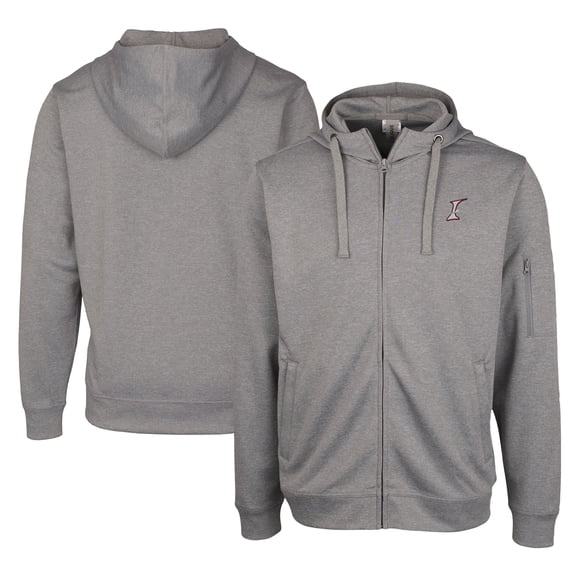 Unisex Cutter & Buck Gray Albuquerque Isotopes Clique Lift Eco Performance Full-Zip Hoodie