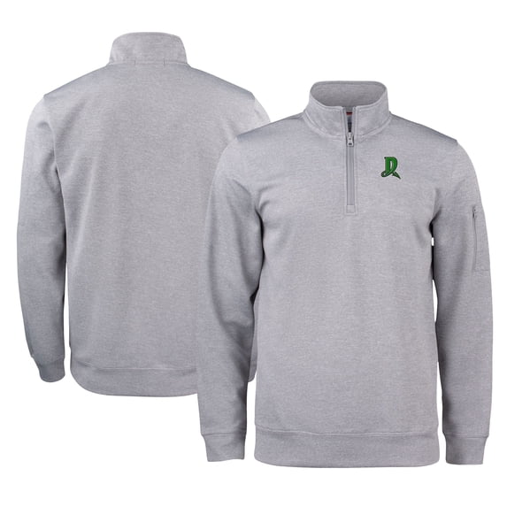 Unisex Cutter & Buck Gray Dayton Dragons Clique Lift Eco Performance Half-Zip Pullover Top
