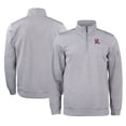 thumbnail image 1 of Unisex Cutter & Buck Gray Frisco RoughRiders Clique Lift Eco Performance Half-Zip Pullover Top, 1 of 3